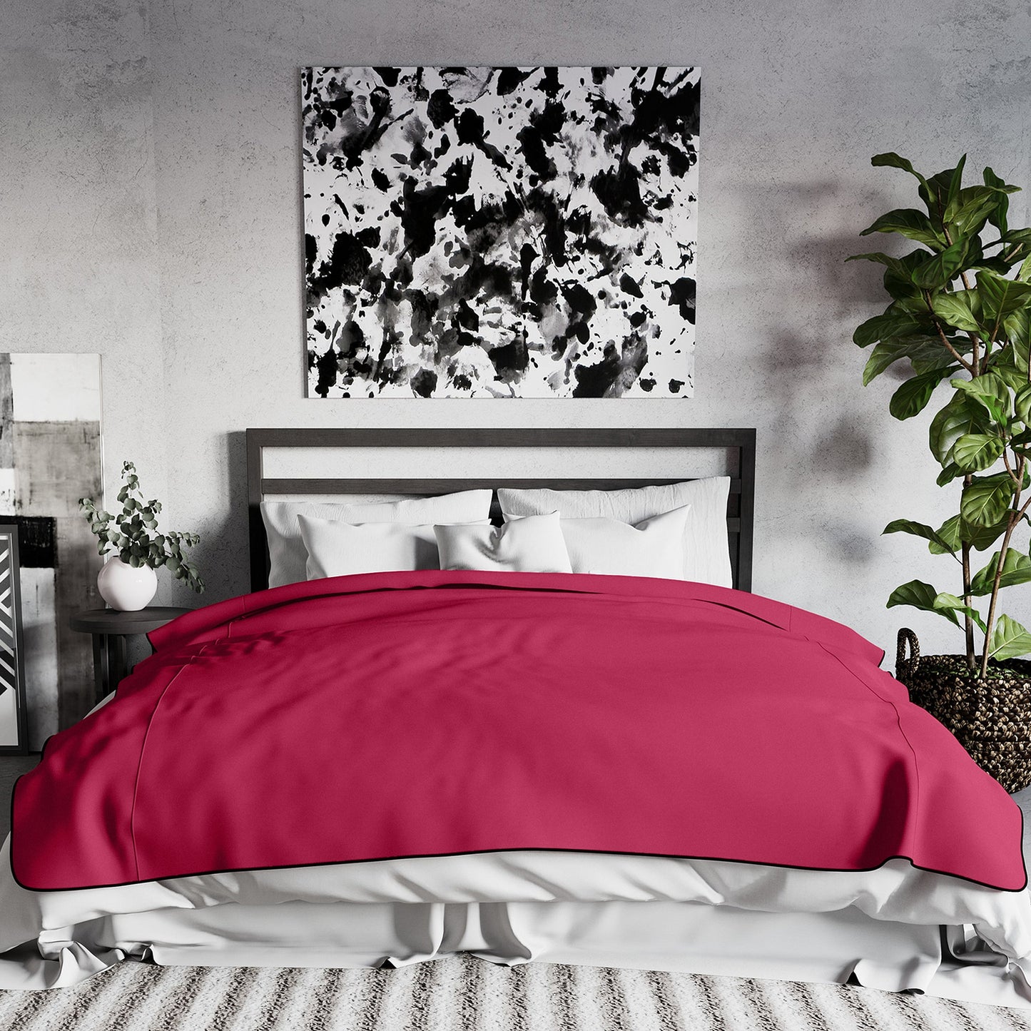 Fascinator Lush Throw | King | Purple | Merlot | Black |