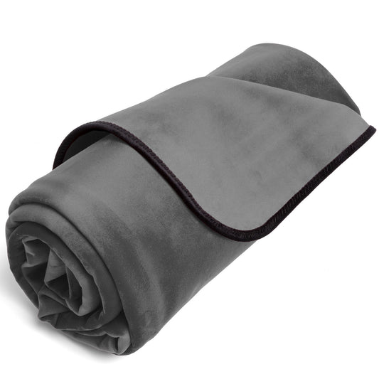 Fascinator Throw | Grey Microvelvet | Regular Size