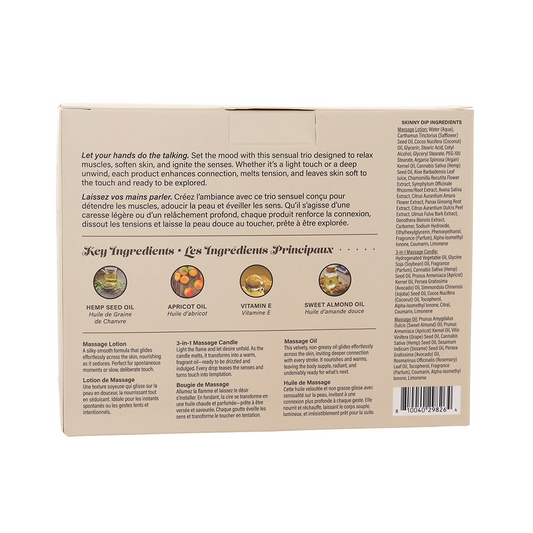 Hemp Seed Tranquility Massage Trio Gift Set - Skinny Dip