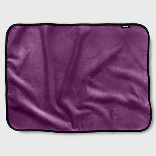 Fascinator Throw | Aubergine Microvelvet | Mini