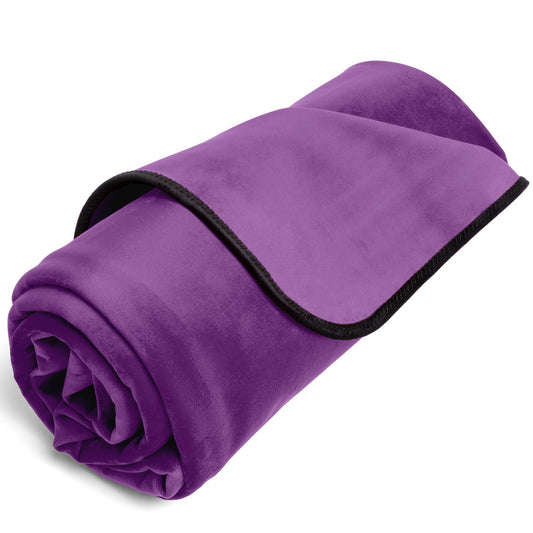 Fascinator Throw Purple Velvish | Travel Size