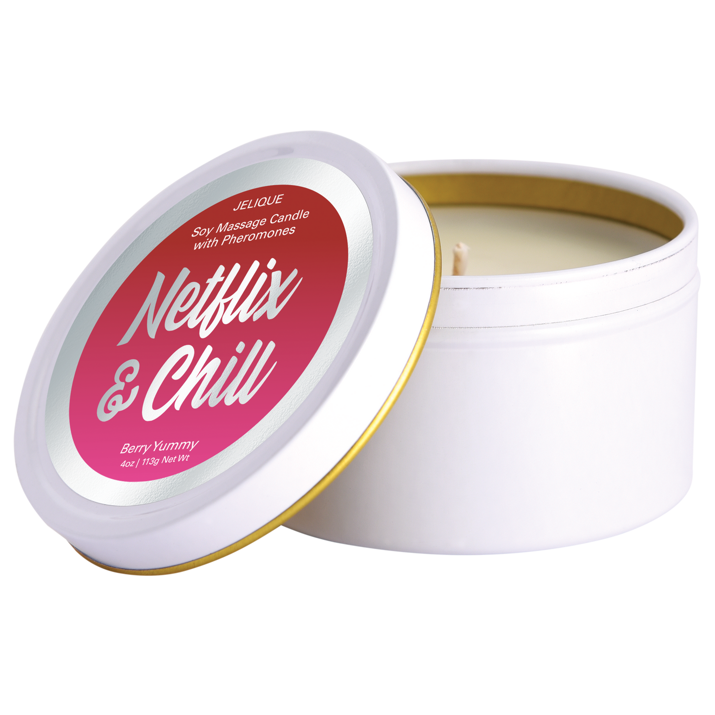 Mood Candles | Netflix + Chill | Pheromone Soy Massage Candle Berry Yummy