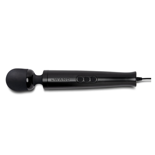 Le Wand Die Cast Plug-In Vibrating Massager | Black