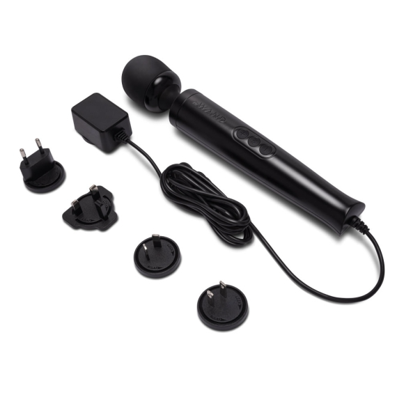Le Wand Die Cast Plug-In Vibrating Massager | Black