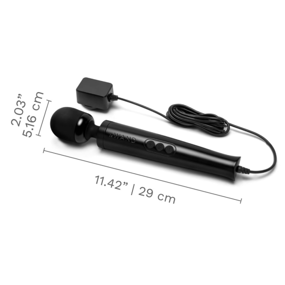 Le Wand Die Cast Plug-In Vibrating Massager | Black
