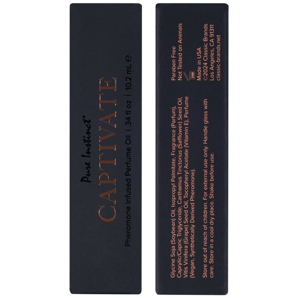 Pure Instinct Men's Collection Pheromone Perfume Oil Roll On | Captivate