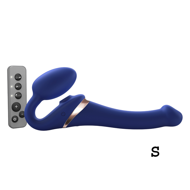Multi-Orgasm Bendable Strap-On | S | Night Blue