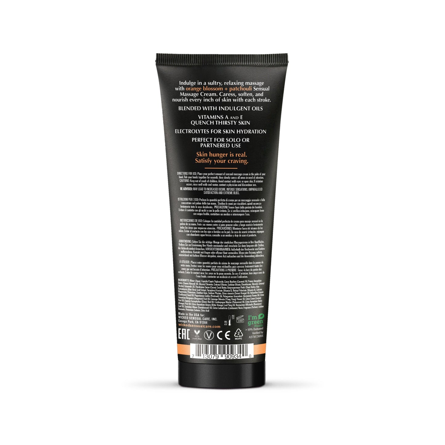 Stripped + Bare Massage Cream | Orange Blossom + Patchouli
