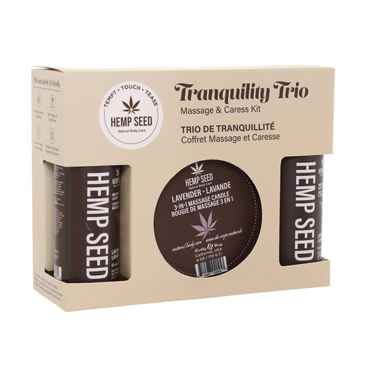 Hemp Seed Tranquility Massage Trio Gift Set - Lavender