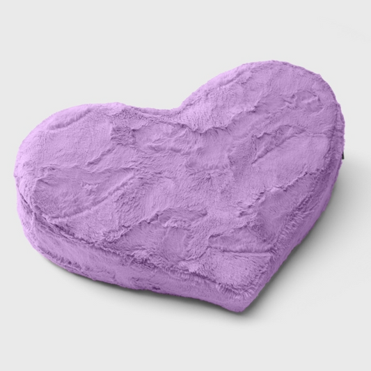 Heart Wedge Faux Fur, Purple
