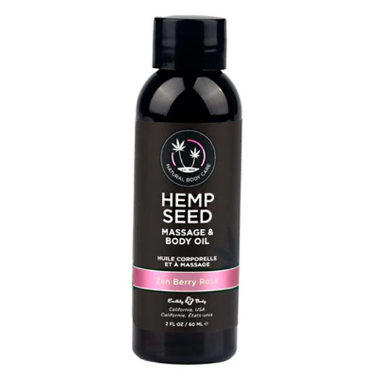 Hemp Seed Massage Oil | Zen Berry Rose | 2oz Travel Size
