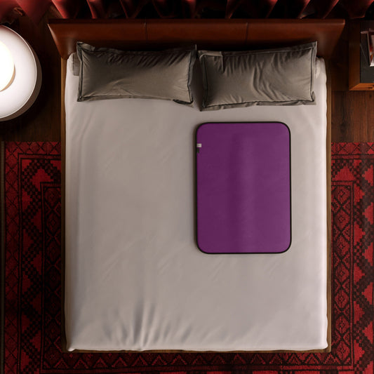 Fascinator Throw | Aubergine Microvelvet | Mini