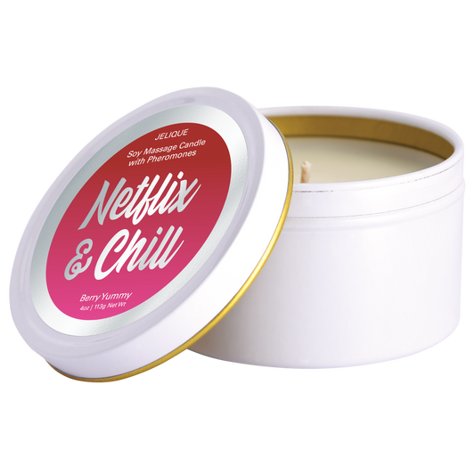 Mood Candles | Netflix + Chill | Pheromone Soy Massage Candle Berry Yummy