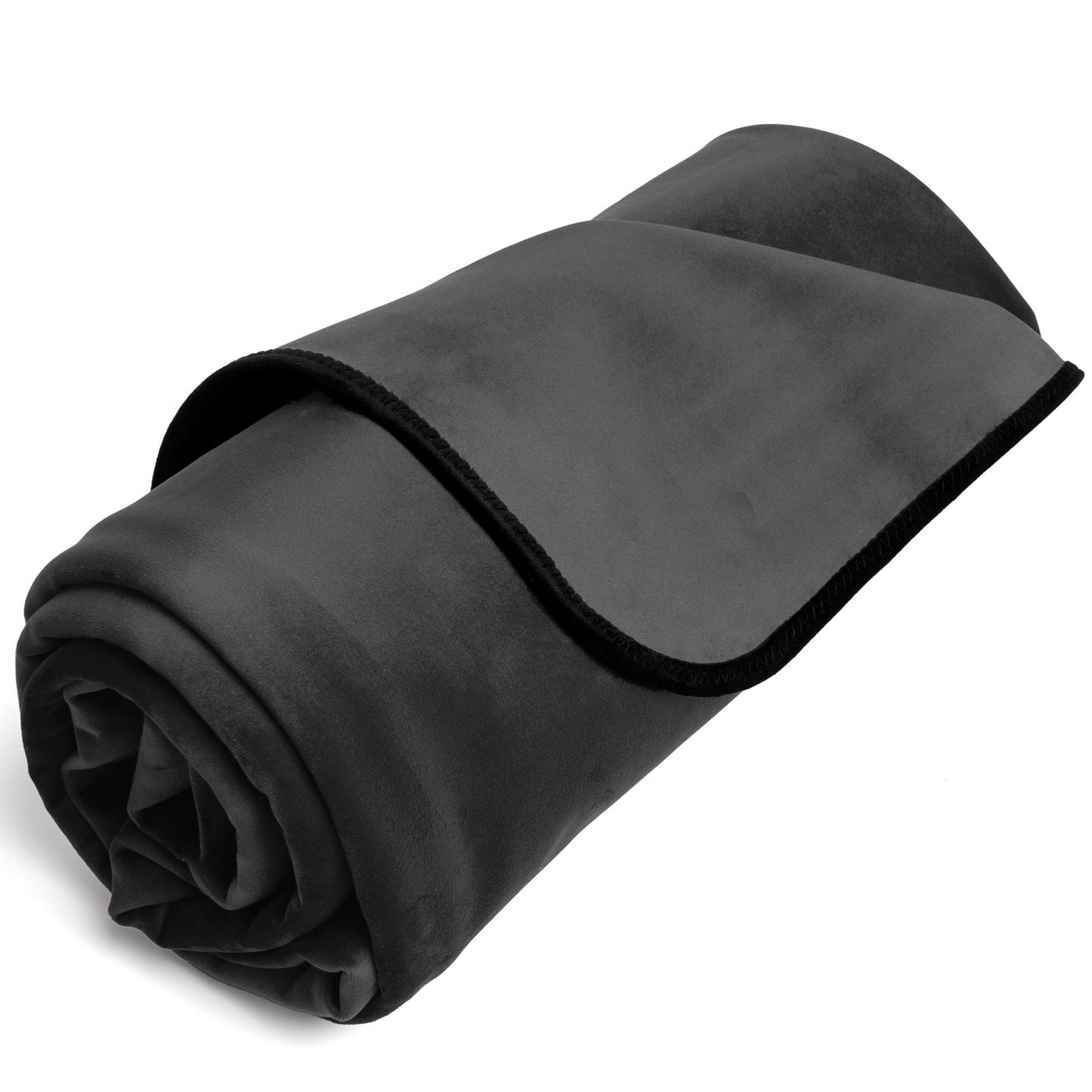 Fascinator Throw | Black Velvish | Travel Size