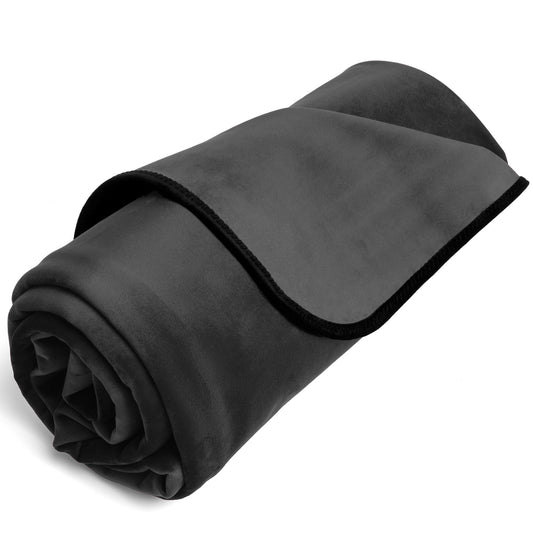 Fascinator Throw | Black Velvish | Travel Size