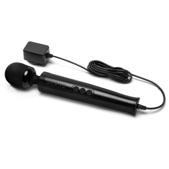 Le Wand Die Cast Plug-In Vibrating Massager | Black