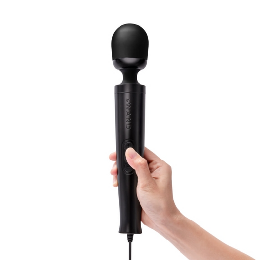 Le Wand Die Cast Plug-In Vibrating Massager | Black