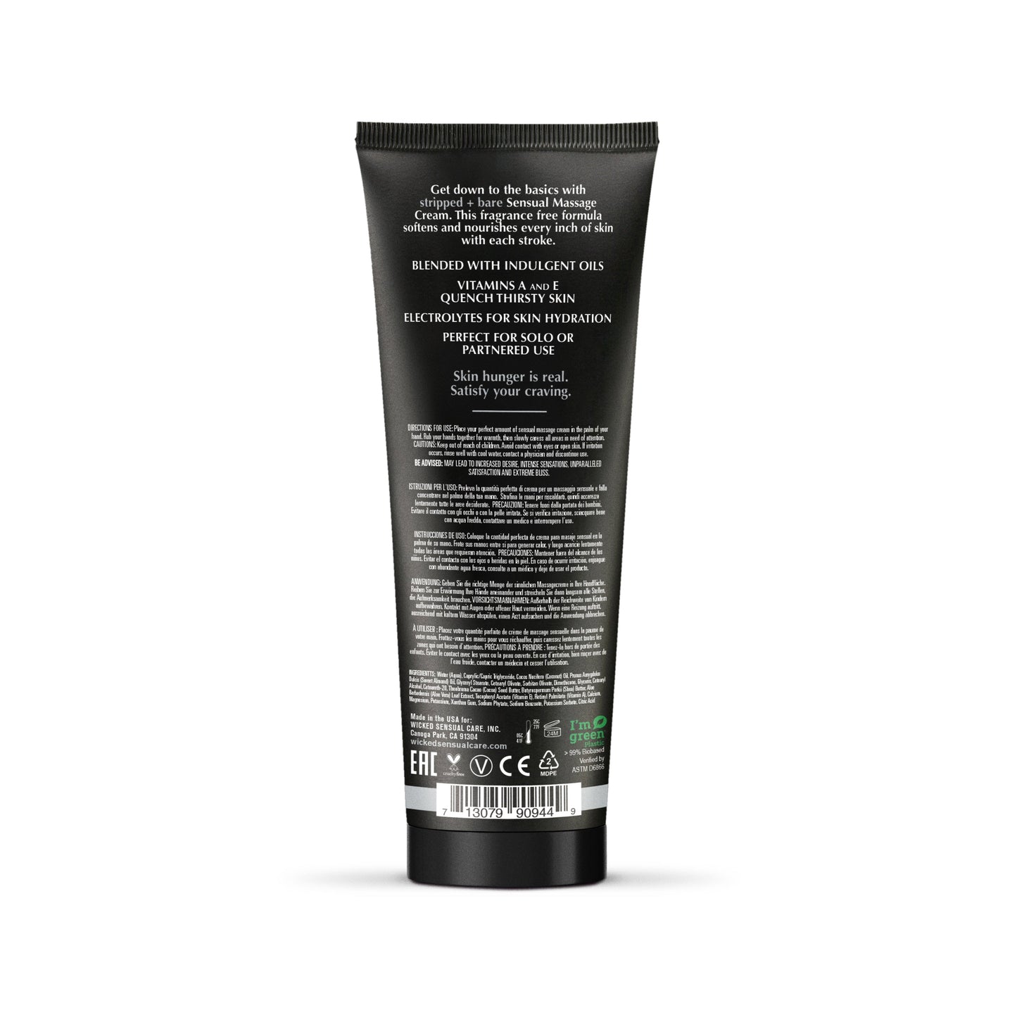 Stripped + Bare Massage Cream | Fragrance Free